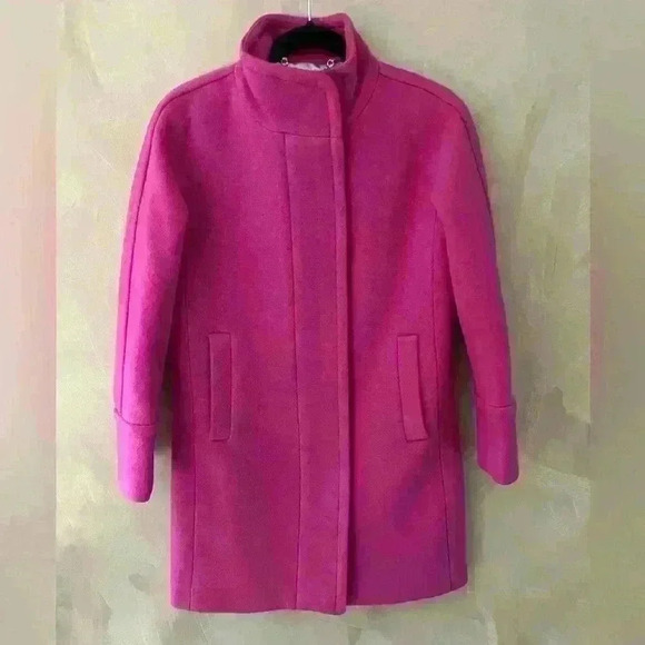 J.Crew Hot Pink  Wool Coat - Picture 13 of 14